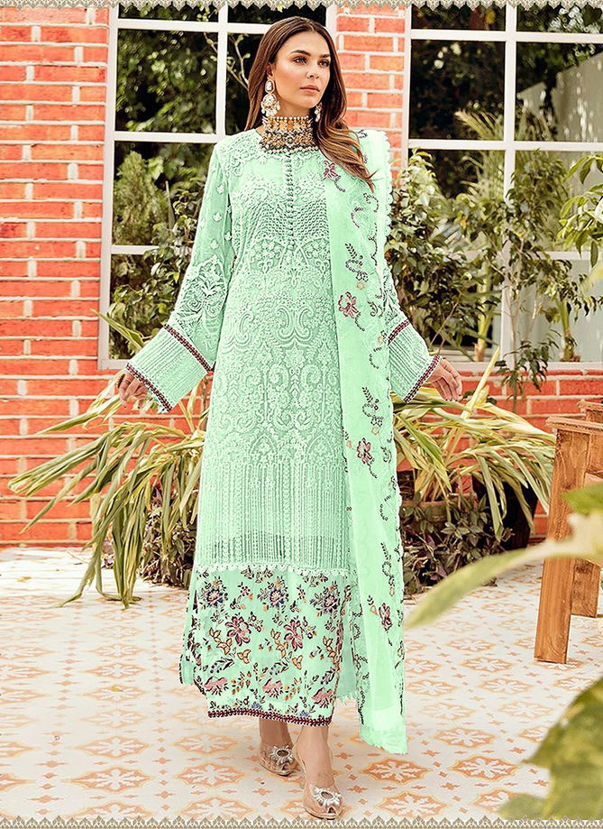 Pakistani 7110 Stylish Fancy Latest Designer Festive Wear Heavy Fox Georgette With Chain Stitch Sequence Embroidery Work Pakistani Salwar Suit Collection